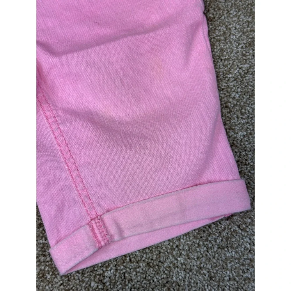Justice Girls Pink Denim Bermuda Shorts 10R Simply Low Cuffed Stretch 10 Kids